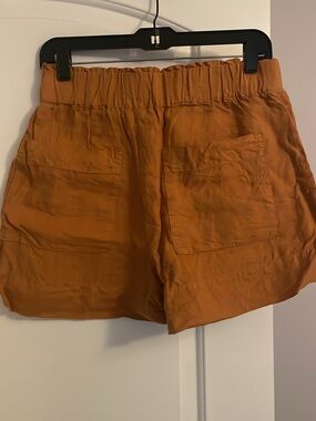 LOFT Lou and Grey size small mustard yellow women’s linen shirts elastic waist